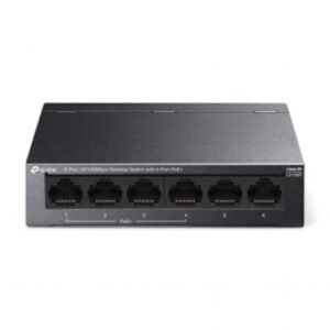 Switch 6 Puertos 4 PoE+ 65W Metálico TP-Link LS106P