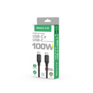 Cable USB-C a USB-C 100W Trenzado BL-CHCBMC100 PD